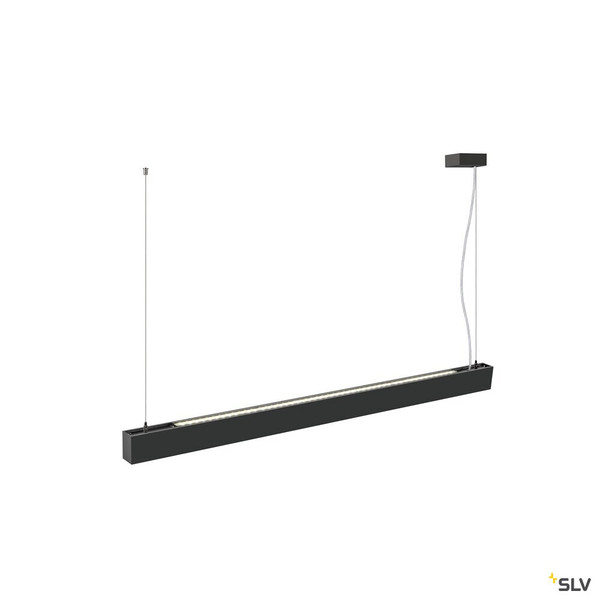 SLV 1010512 GLENOS® PRO, Pendelleuchte, 1,2m, DALI, UGR16, Pendellänge 210 cm, 4000K, 75°, schwarz