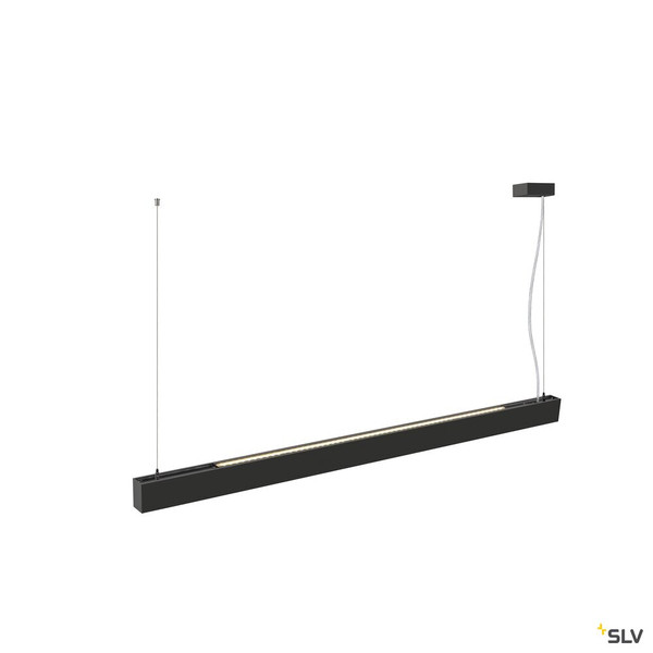 SLV 1010514 GLENOS® PRO, Pendelleuchte, 1,5m, DALI, UGR16, Pendellänge 210 cm, 3000K, 75°, schwarz