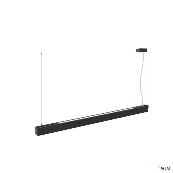 SLV 1010516 GLENOS® PRO, Pendelleuchte, 1,5m, DALI, UGR16, Pendellänge 210 cm, 4000K, 75°, schwarz