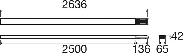 SLV 1010555 EASYLIGHT BC 2500 7 25 BK, Blind Cover 2500mm, 7 pole, 2,5mm2 SLVtec