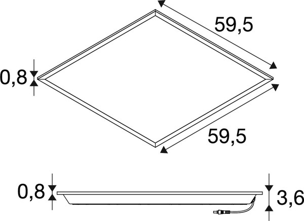 SLV 1010749 PANEL P, 595 45 840 WB UGR19 DALI