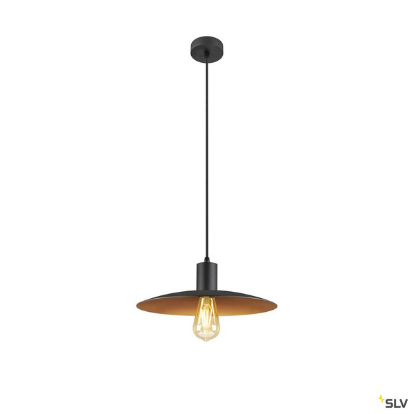 SLV 1010786 LALU® SET, Pendelleuchte, E27 Base, ELYPSE 33, Pendellänge 200 cm, 1 x max. 7.5 W, schwarz