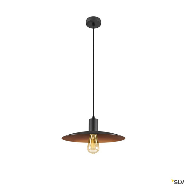 SLV 1010786 LALU® SET, Pendelleuchte, E27 Base, ELYPSE 33, Pendellänge 200 cm, 1 x max. 7.5 W, schwarz