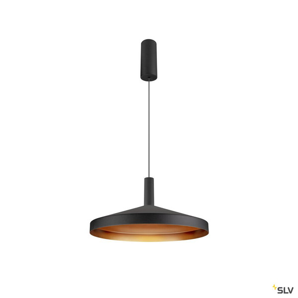 SLV 1010791 LALU® SET, Pendelleuchte, LED Base, TETRA 36, PHASE, Pendellänge 200 cm, 2700/3000 K, 40°, schwarz