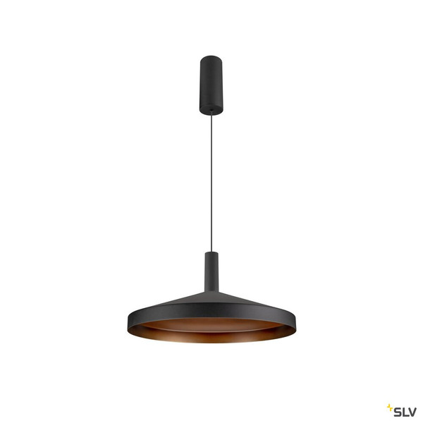 SLV 1010791 LALU® SET, Pendelleuchte, LED Base, TETRA 36, PHASE, Pendellänge 200 cm, 2700/3000 K, 40°, schwarz