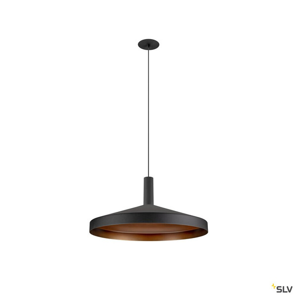 SLV 1010795 LALU® SET, Pendelleuchte, LED Base, TETRA 36, PHASE, Recessed, Pendellänge 200 cm, 2700/3000 K, 40°, schwarz