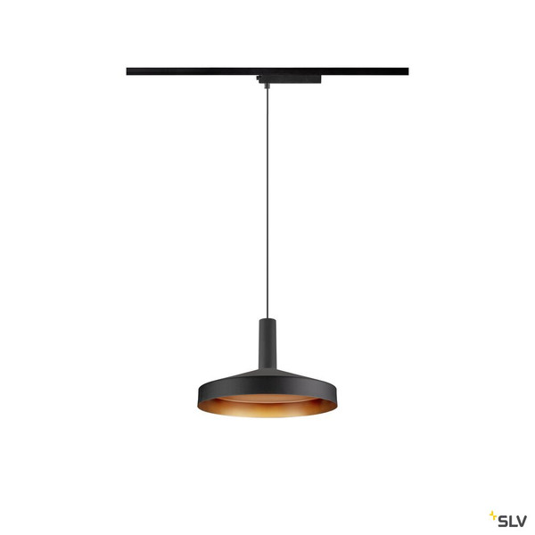 SLV 1010799 LALU® SET, 1~ Pendelleuchte, LED Base, TETRA 24, PHASE, Pendellänge 200 cm, 2700/3000K, 40°, schwarz