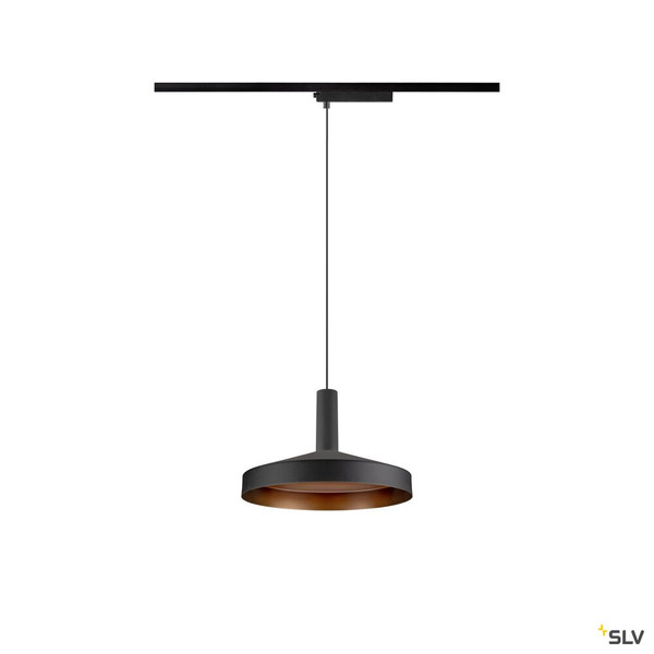 SLV 1010799 LALU® SET, 1~ Pendelleuchte, LED Base, TETRA 24, PHASE, Pendellänge 200 cm, 2700/3000K, 40°, schwarz