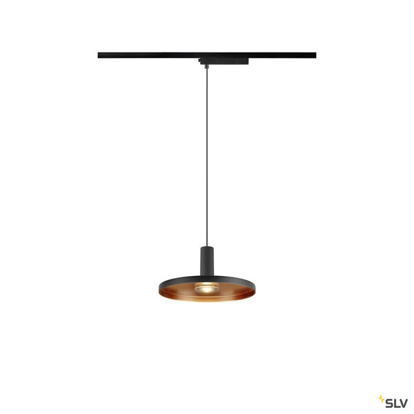 SLV 1010800 LALU® SET, 1~ Pendelleuchte, LED Base, PLATE 22, PHASE, Pendellänge 200 cm, 2700/3000K, 40°, schwarz