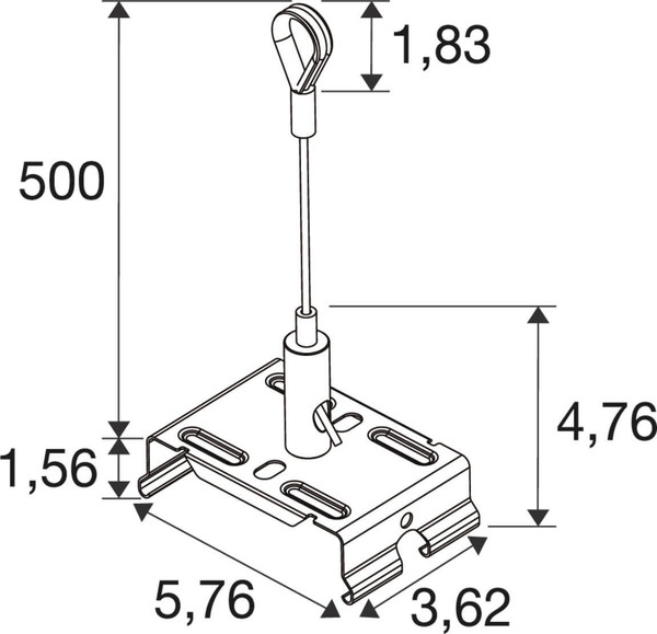 SLV 1011060 EASYLIGHT, SCKL 5000 Steel Cable Suspension Kits 5000MM with Loop SLVtec