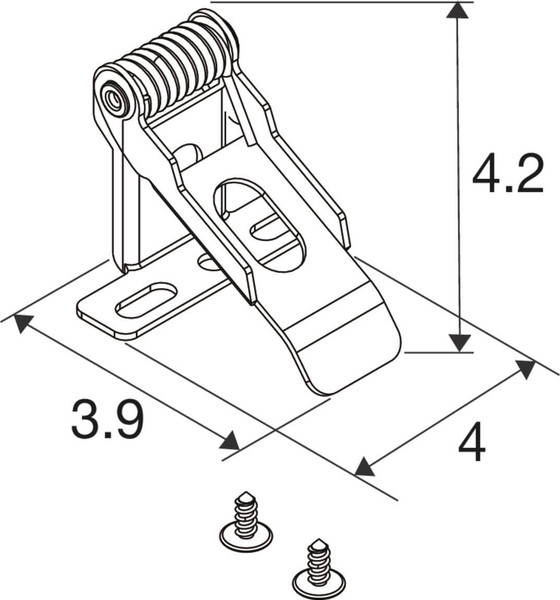 SLV 1011084 PANEL P/PAVANNO, Mounting Criclips 4 pcs SLVtec