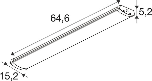 SLV 1011094 BATTEN Flat P 600 27 830/840/850 ML, DALI2 WH SLVtec