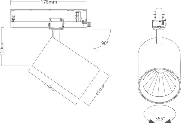 SLV 1011132 TRACKSPOT P, 3PH. 60 940 VWB ML BK DALI SAN SLVtec