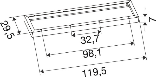 SLV 1011268 Surface Mounting Frame, 1200/300 WH SLVtec