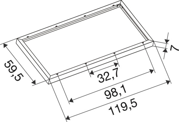 SLV 1011269 Surface Mounting Frame, 1200/600 WH SLVtec