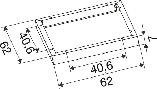 SLV 1011271 Surface Mounting Frame, 625 BK SLVtec