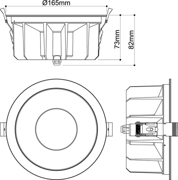 SLV 1011299 DOWNLIGHT P, 165 30 WM 830 60 ML DALI WH IP54 SLVtec