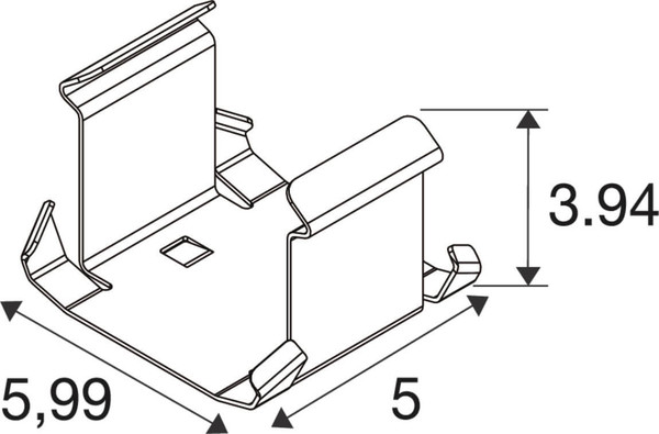 SLV 1011333 RETRO, Mounting Clip Q-STIN T5, Q-STIN T8, VLG T5, VLG T8 SLVtec