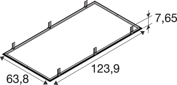 SLV 1011337 Recessed Mounting Frame, 1200/600 WH SLVtec