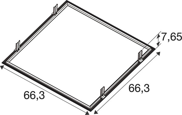 SLV 1011339 Recessed Mounting Frame, 625 BK SLVtec