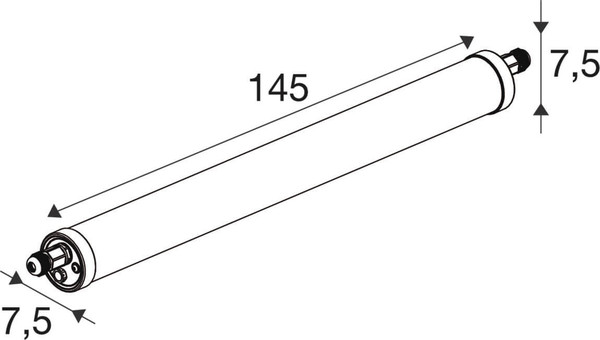 SLV 1011480 TUBULAR P, 1500 880 830 WH DALI2 CLR PMMA SLVtec