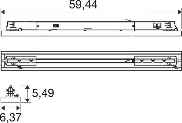 SLV 1011582 TRACK LINE S, 3-Phasen Spot, 39 830/835/840 DWB ML BK SLVtec