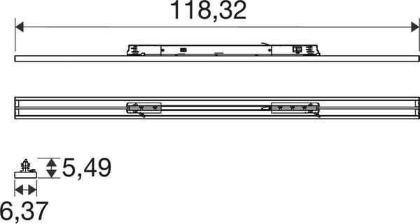 SLV 1011588 TRACK LINE M, 3-Phasen Spot, 84 830/835/840 DWB ML WH SLVtec