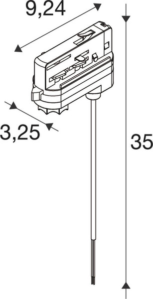 SLV 1011843 BATTEN INDUSTRY C+P, TRACK Adapter WH SLVtec