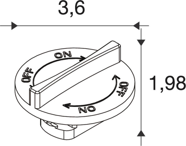 SLV 1011845 BATTEN INDUSTRY C+P, TRACK Knob Switch SLVtec
