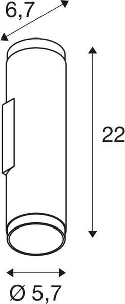 SLV 1011883 GRIP! L, Wandaufbauleuchte, UP/DOWN, QPAR51, 2 x 6W, bronze