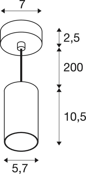 SLV 1011910 ENOLA 2.0 M, PD, Single, QPAR51, Pendelleuchte, weiß