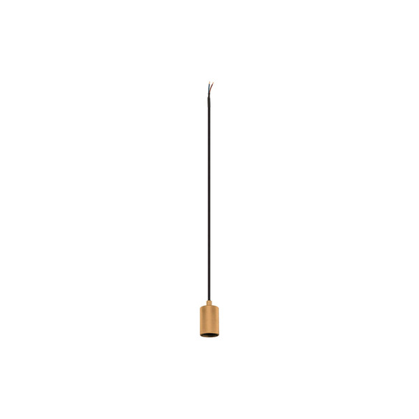 SLV 1012104 FITU Lamp Set, PD, Ribbed, inkl. E27 Lampe und 1PH. Adapter, 1-Phasen Pendelleuchte, Pendellänge 5m, 1900K, Globe 150, 15W, 330°, gold