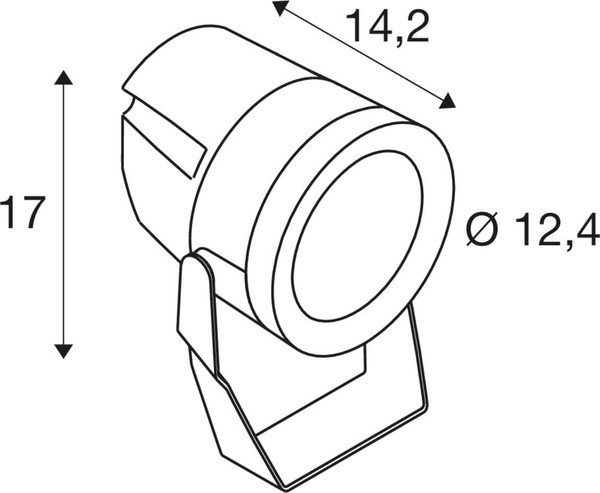 SLV 1012117 PL-BEAM PRO S, SP, DALI, asymmetrisch, Wand- und Deckenaufbauleuchte, 2700K, 12W, 25°, anthrazit