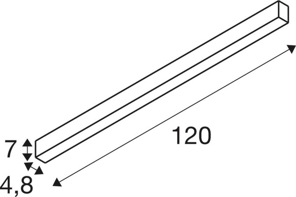 SLV 1012162 GLENOS 2.0, CL, 1,2M, DALI, UGR22, Deckenaufbauleuchte, 3000K, 17W, weiß