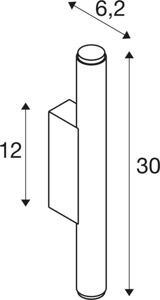 SLV 1012176 GRIP! S, WL, Phase, UP/DOWN, Wandaufbauleuchte, 2700K, 12W, 29°, bronze / schwarz