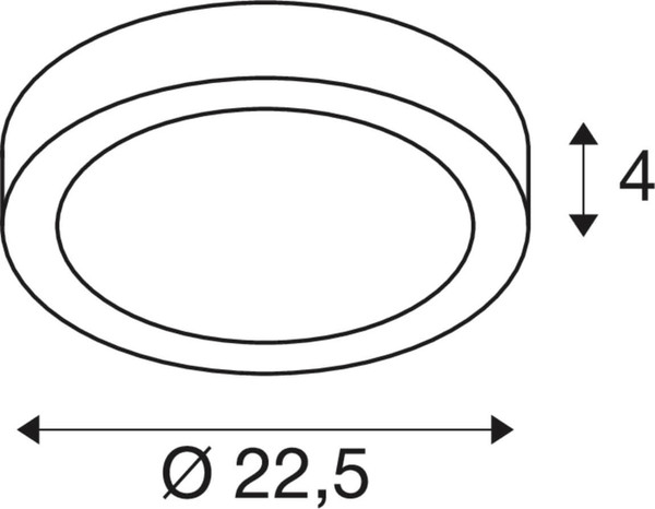SLV 1012225 SENSER 2.0 24, CW, rund, DALI, Wand- und Deckenaufbauleuchte, 3000K / 4000K, 23W, 90°, weiß