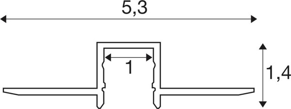 SLV 1012349 LEDSTRIP Profil Einbau, Gips, XS