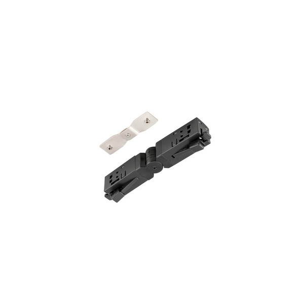 SLV 1012422 48V SYSTEM kurzer & flexibler Längsverbinder, inkl. Verstärkungsplatte, für gebogene Stromschiene, DALI, schwarz
