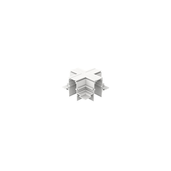 SLV 1012463 48V SYSTEM, X-Verbinder, mechanisch, für Einbaustromschiene tief, X-Verbinder, weiß