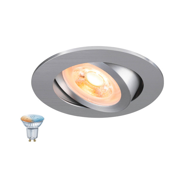 SLV 1012483 NEW TRIA 68 Smart Set, DL, rund, GU10, PAR16, ZIGBEE, TW, Deckeneinbauleuchte, aluminium