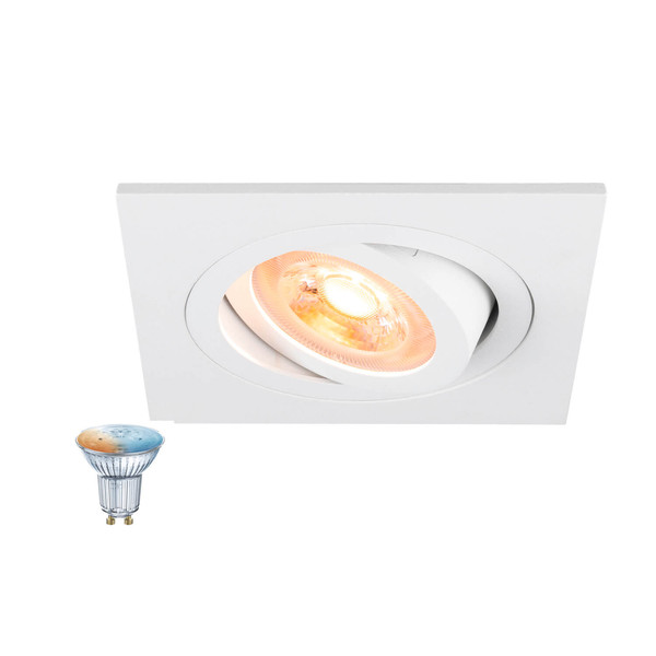 SLV 1012491 NEW TRIA 75 Smart Set, DL, eckig, GU10, PAR16, ZIGBEE, TW, Deckeneinbauleuchte, weiß