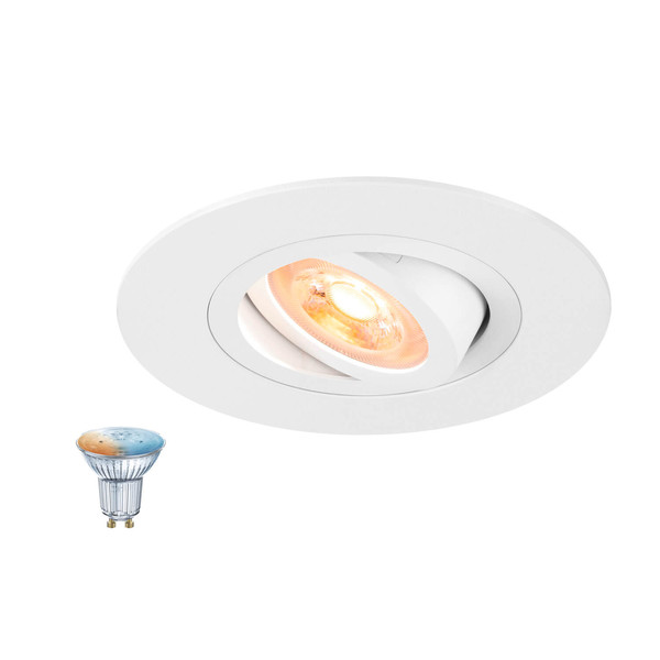 SLV 1012494 NEW TRIA 75 XL Smart Set, DL, rund, GU10, PAR16, ZIGBEE, TW, Deckeneinbauleuchte, weiß