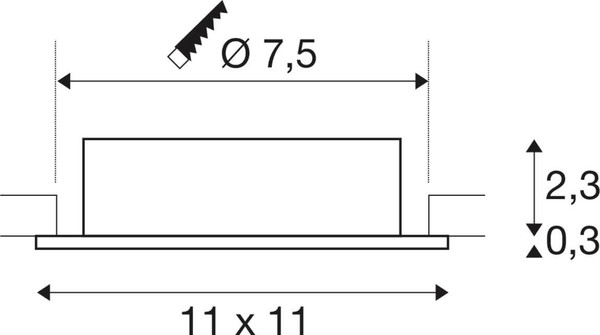 SLV 1012496 NEW TRIA 75 XL Smart Set, DL, eckig, GU10, PAR16, ZIGBEE, TW, Deckeneinbauleuchte, weiß