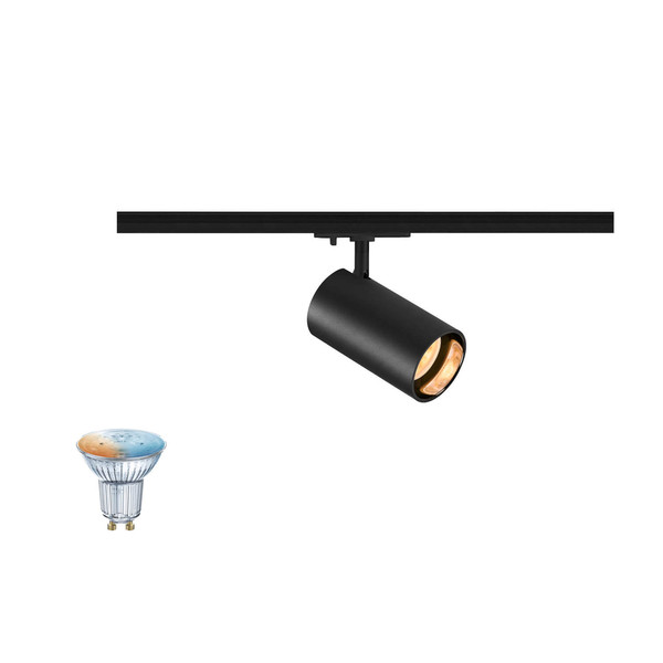 SLV 1012498 ASTO TUBE Smart Set, 1PH., GU10, PAR16, ZIGBEE, TW, 1-Phasen Spot, schwarz