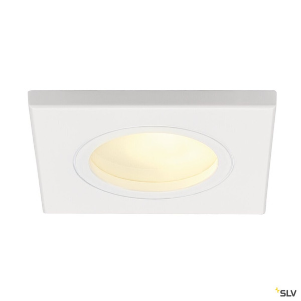 SLV 111141 DOLIX OUT, Outdoor Einbauleuchte, QPAR51, IP44, eckig, weiß, max. 35W, inkl. Clipfedern