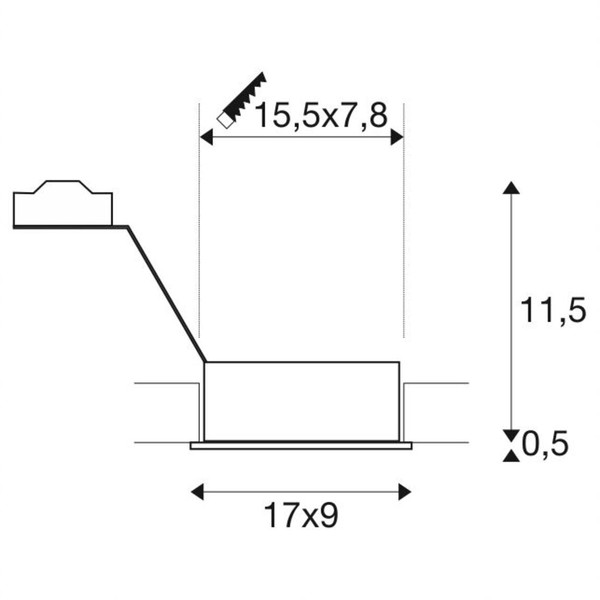 SLV 113502 NEW TRIA 2, Einbauleuchte, zweiflammig, QR-C51, rechteckig, weiß, max. 100W, inkl. Clipfedern