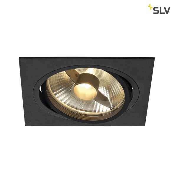 SLV 113830 NEW TRIA ES111 SQUARE Einbauleuchte schwarz GU10 max. 75W inkl. Blattfedern