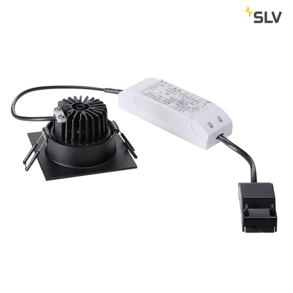 SLV 114430 PATTA-I Deckeneinbauleuchte eckig mattschwarz 38° 3000K inkl. Treiber