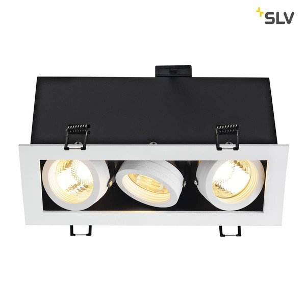 SLV 115531 KADUX 3 GU10 Downlight eckig mattweiss max. 3x50W