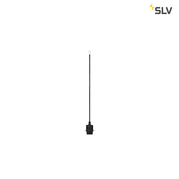 SLV 132660 FENDA E27 Pendelleuchte schwarz ohne Rosette ohne Schirm offenes Kabel